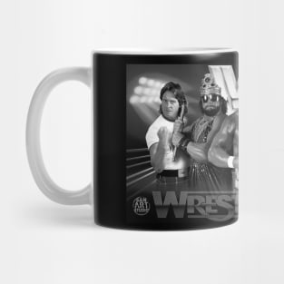 Black and White WWF 90s Mug